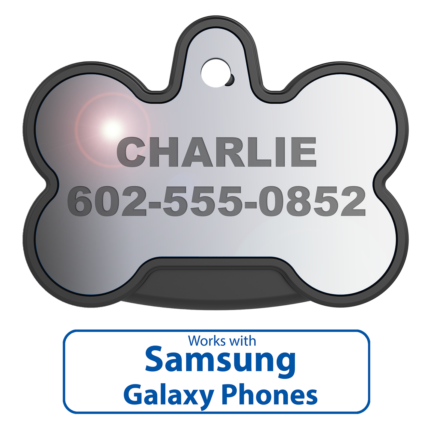 YIP Smart Tag - Samsung, Bone, Chrome