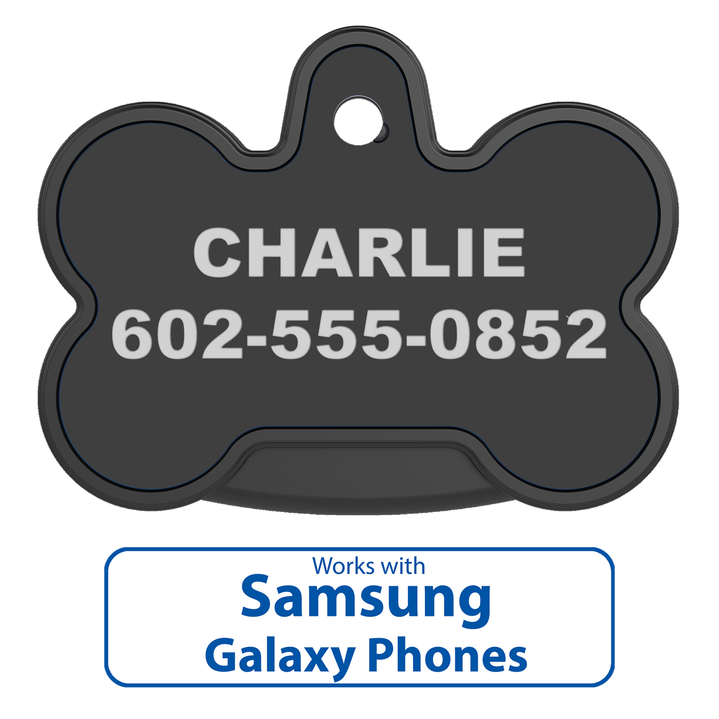 YIP Smart Tag  - Samsung, Bone, Black