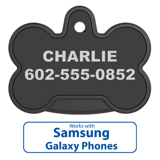 YIP Smart Tag  - Samsung, Bone, Black