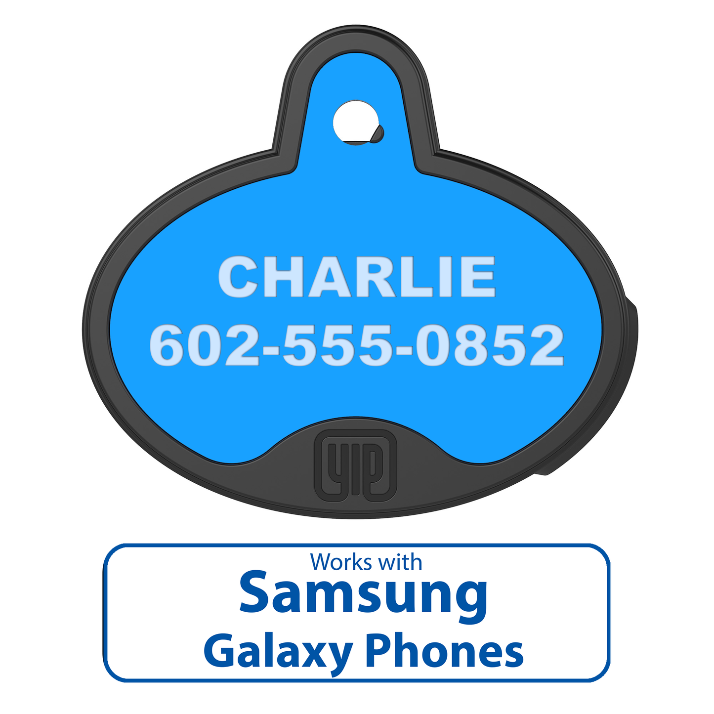 YIP Smart Tag - Samsung, Oval, Blue