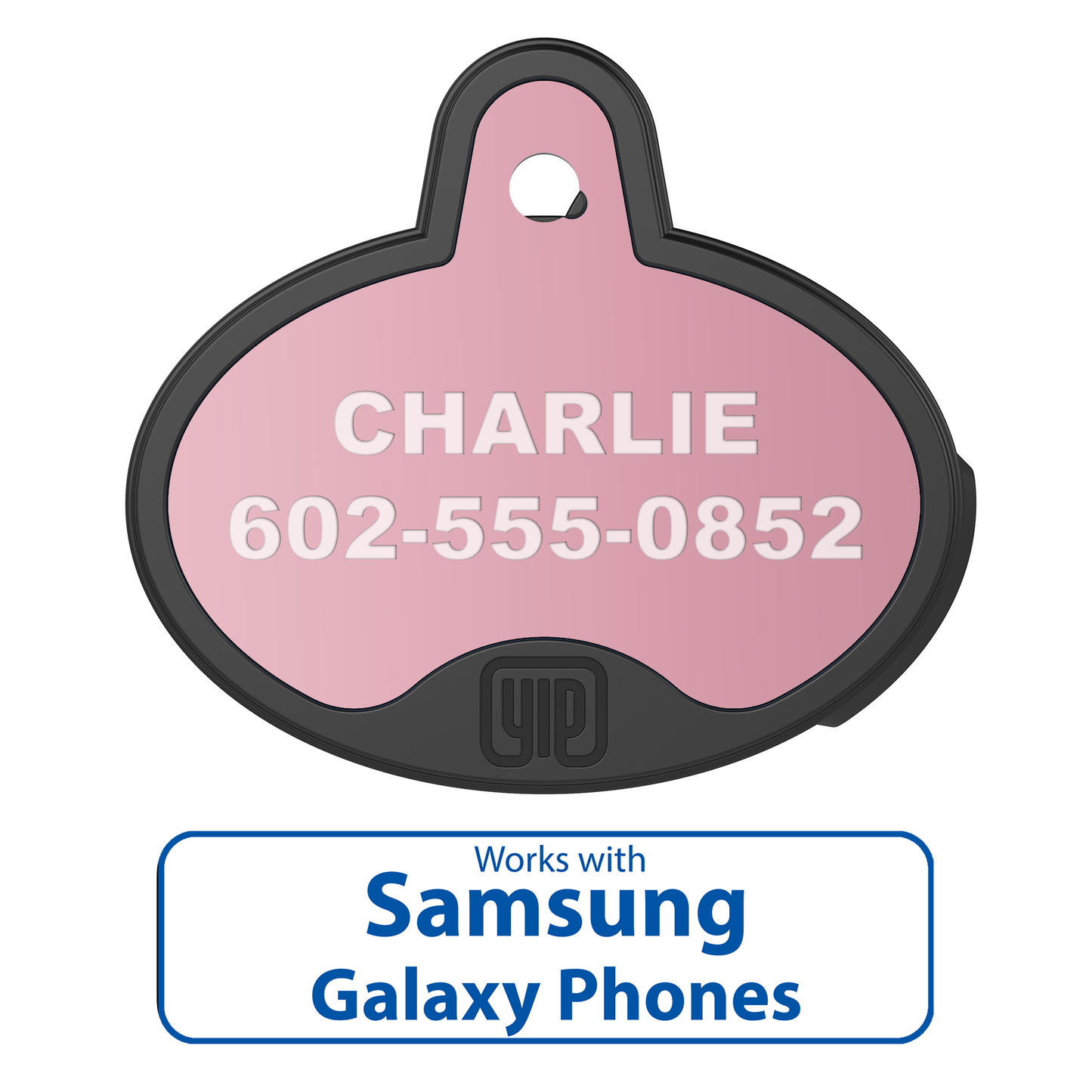 YIP Smart Tag - Samsung, Oval, Rose Gold